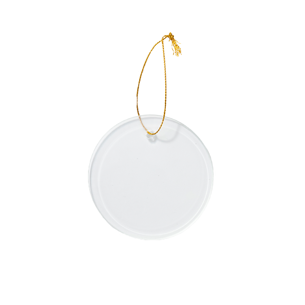 HPN SubliCraft 3" Round Sublimation Acrylic Ornament - 25 Per Case - HeatPressNation