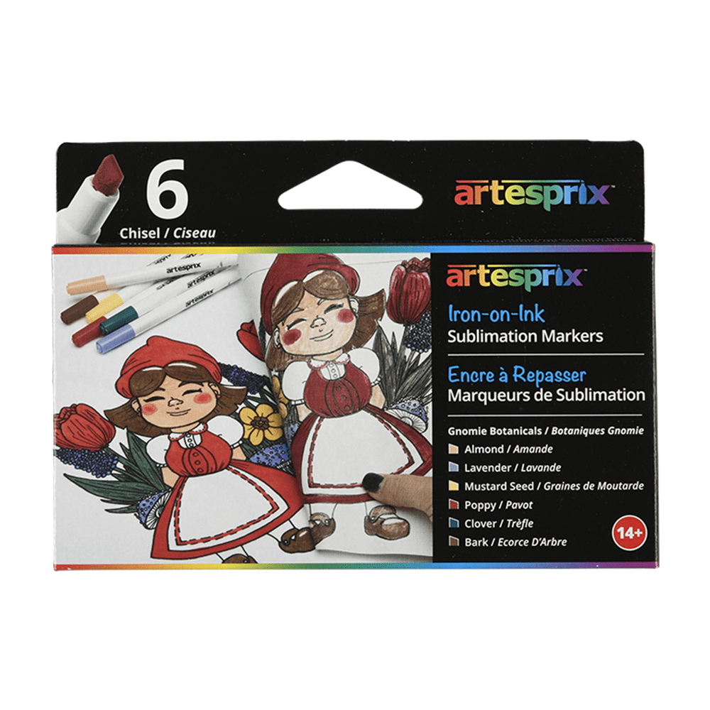 Artesprix Gnomie Botanical Sublimation Permanent Thermal Heat Transfer Markers (6 ct) - HeatPressNation