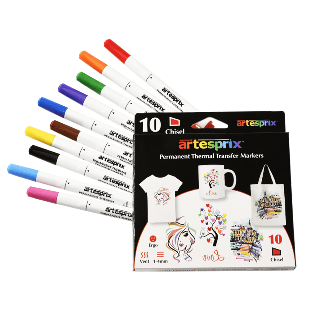 Artesprix Original Sublimation Permanent Thermal Heat Transfer Markers (10 ct) - HeatPressNation