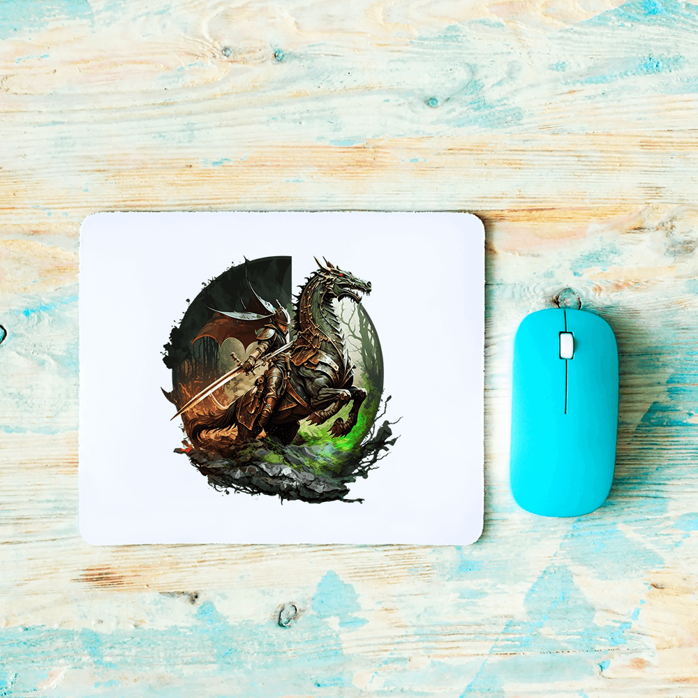 Sword Warrior on Dragon Design - HeatPressNation