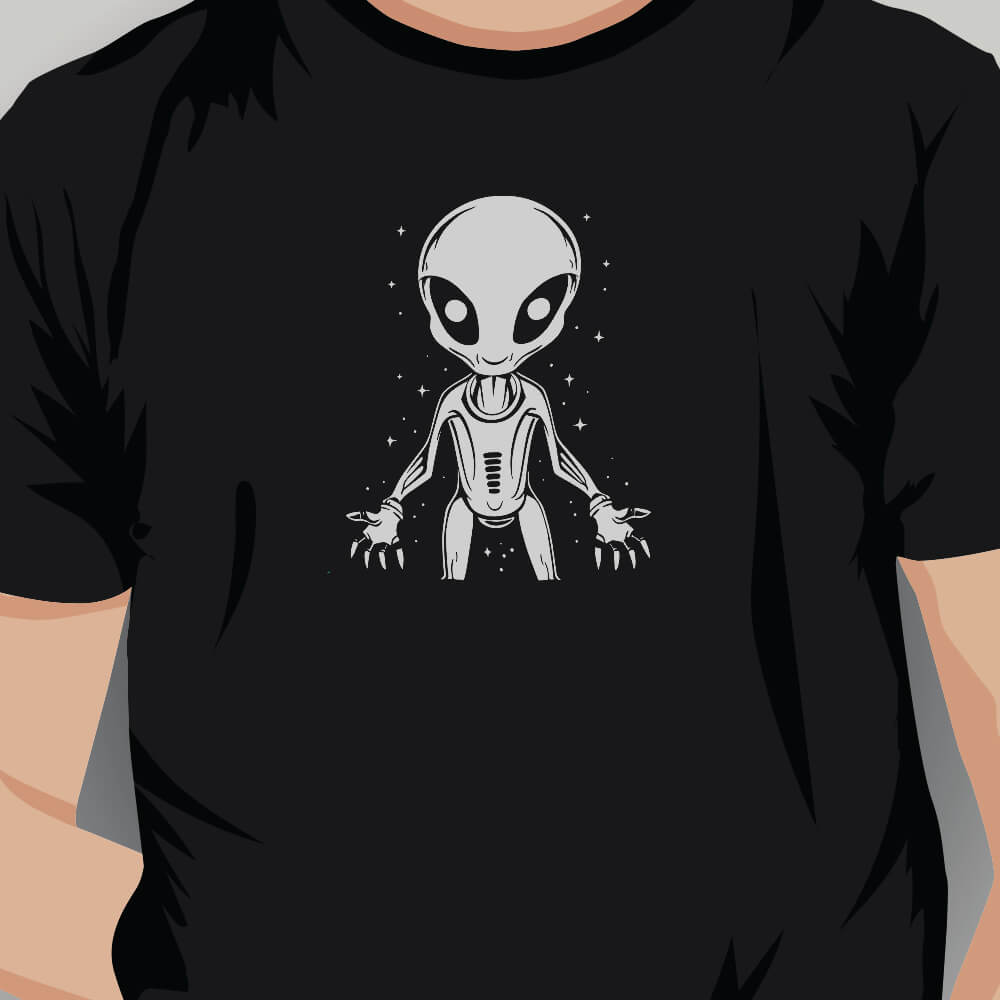 Standing Alien Vector Design - HeatPressNation