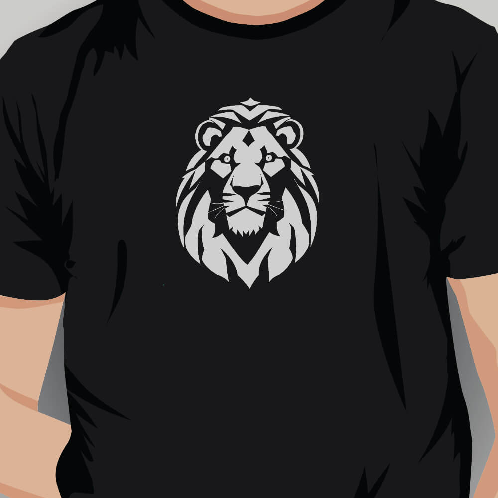 Light Lion Head Vector Design - HeatPressNation