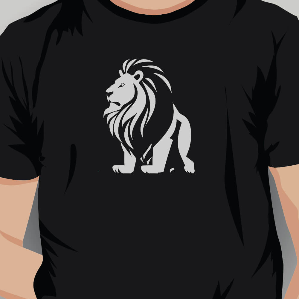 Light Lion Standing Vector Design - HeatPressNation