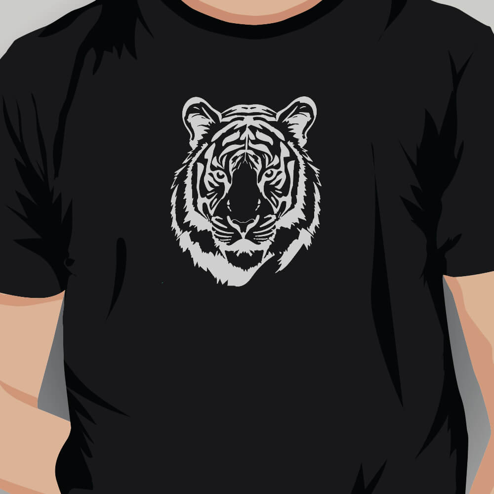 Light Tiger Vector Design - HeatPressNation
