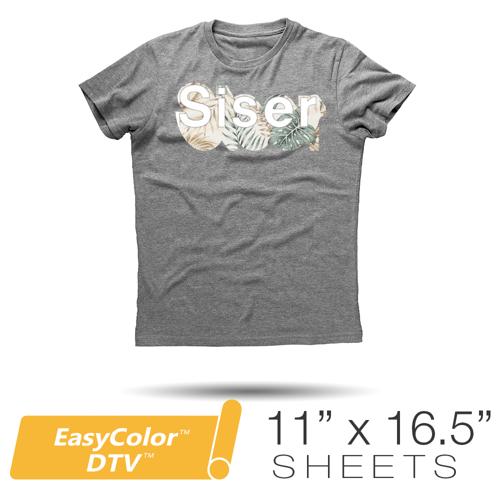 Siser EasyColor DTV (Direct to Vinyl) Heat Transfer 8.4 ”x 11” - 5 Pack