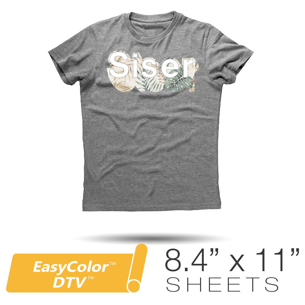 Siser Easycolor DTV 10 Sheet Pack, Printable Inkjet Vinyl, Inkjet