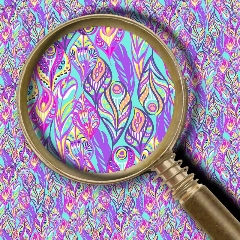 Sparkleberry Ink PATTERNED Heat Transfer Vinyl - Featherly Teal - HeatPressNation