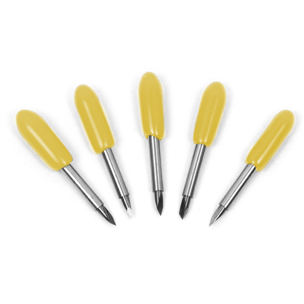GCC Yellow Cap (for for RX / Jaguar IV / Puma III / Expert I, Expert Pro) 25° Blade for Thin Material - 5 Pack - HeatPressNation