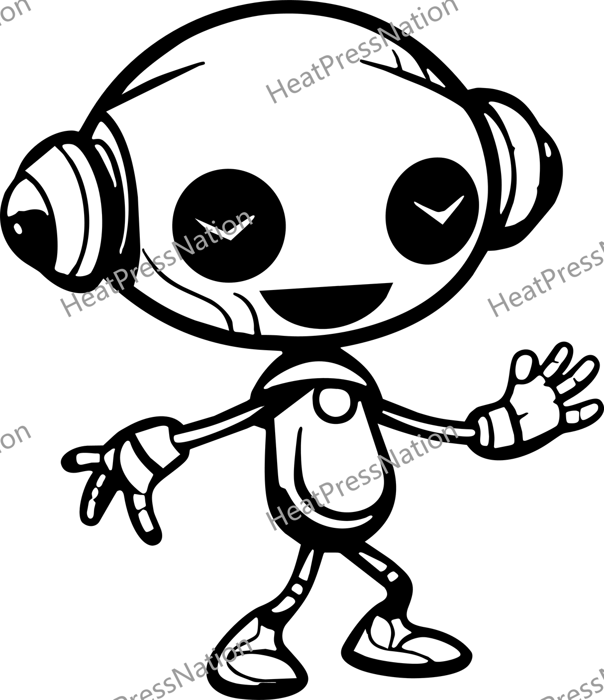 Dancing Alien Vector Design - HeatPressNation