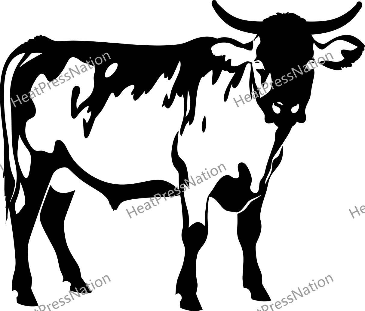 Standing Cow Vector Design - HeatPressNation