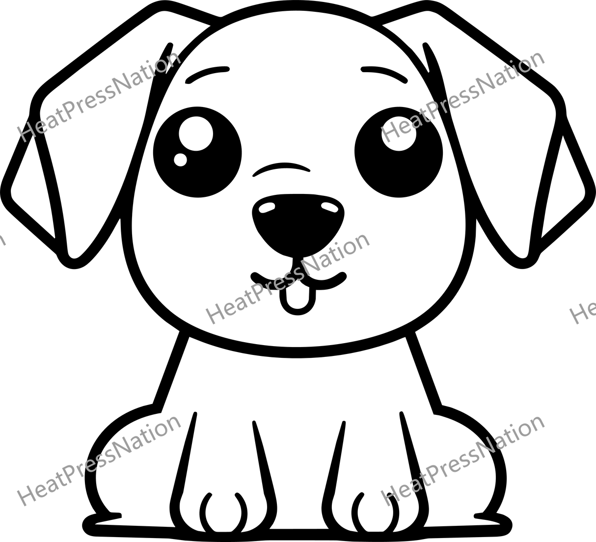 Cute Puppy Vector Design - HeatPressNation