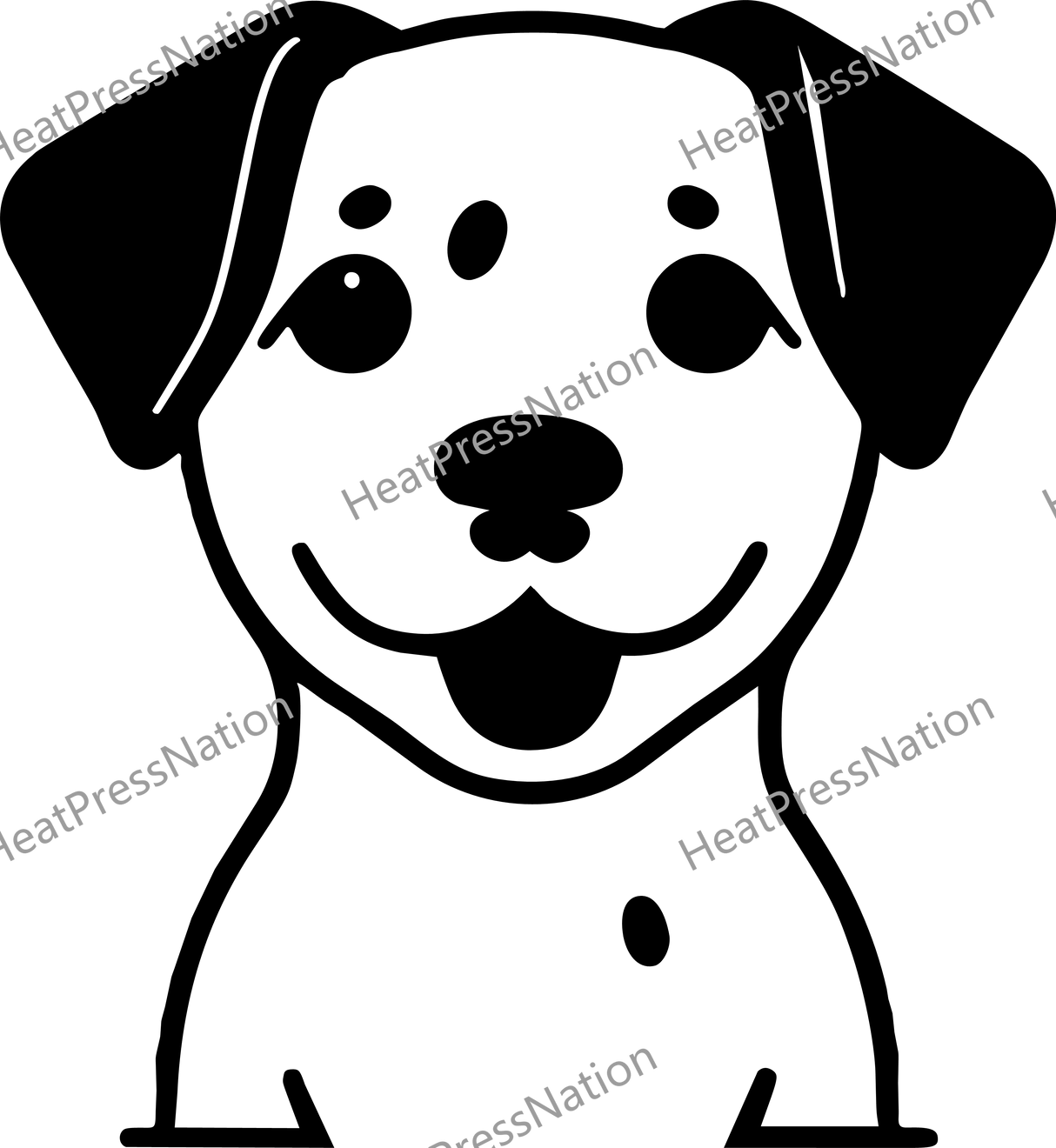 Cute Dog Vector Design - HeatPressNation