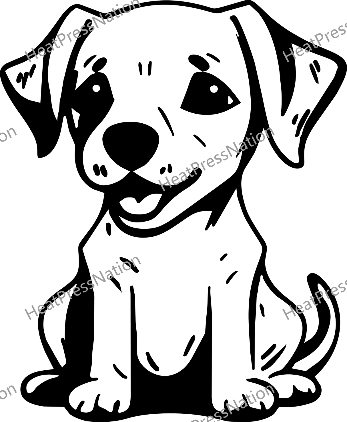 Happy Puppy Vector Design - HeatPressNation