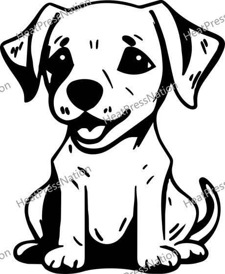 Happy Puppy Vector Design - HeatPressNation