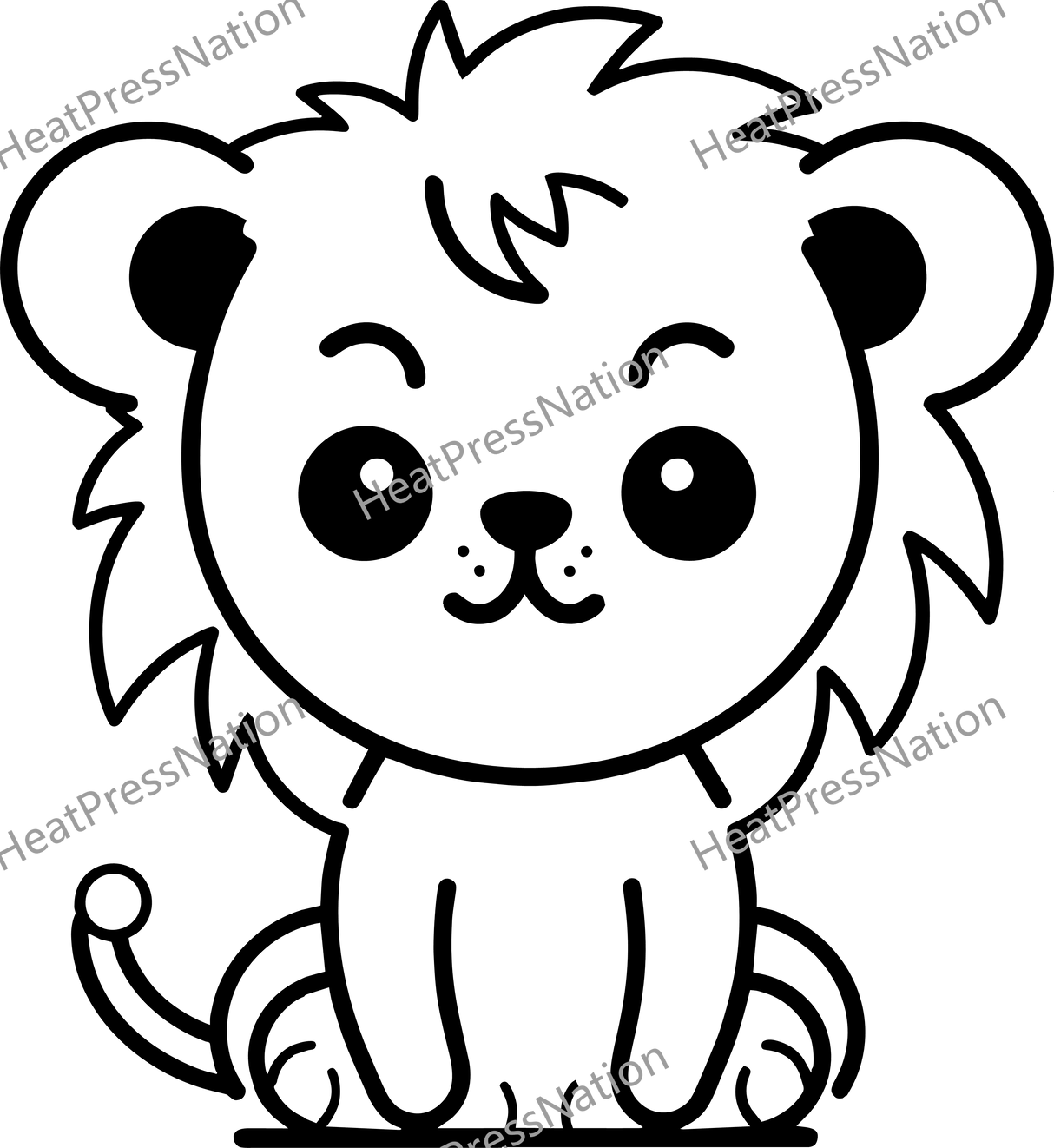 Simplistic Lion Vector Design - HeatPressNation