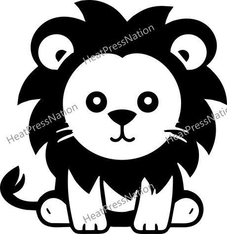 Cute Lion Vector - HeatPressNation