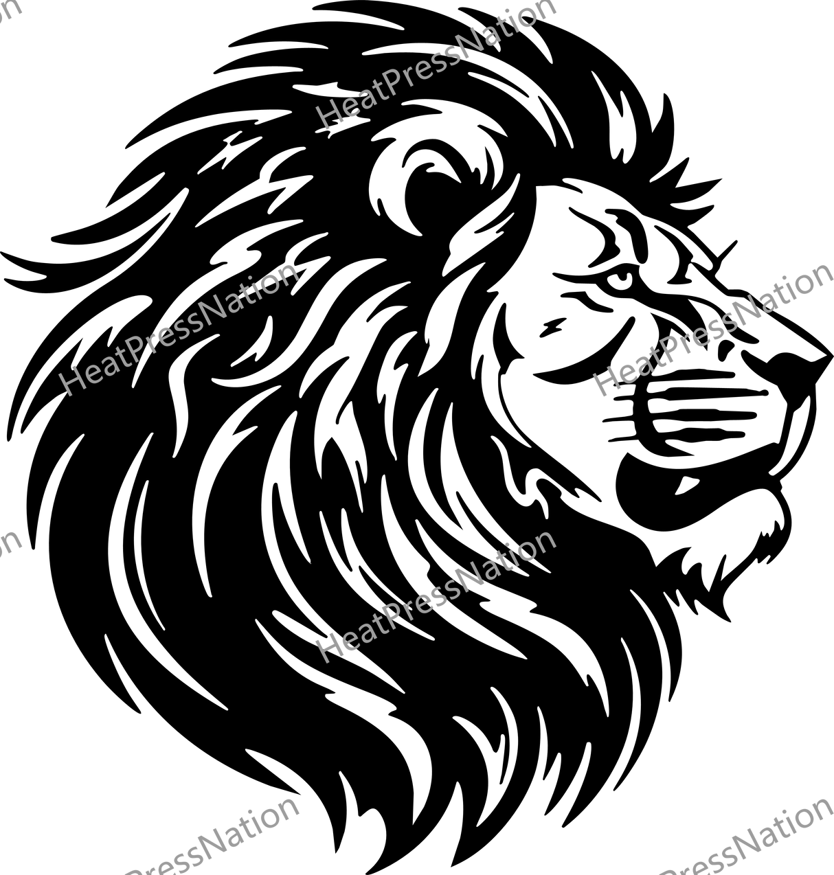 Detailed Lion Mane Vector - HeatPressNation