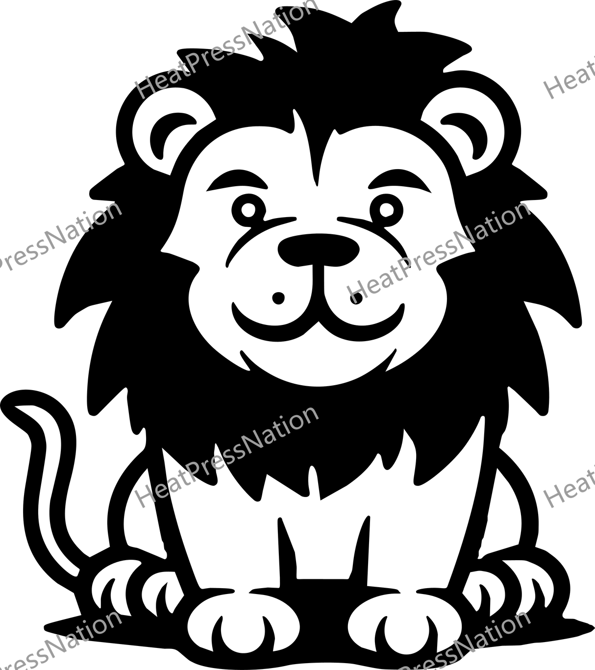 Cute Simple Tiger Vector Design - HeatPressNation