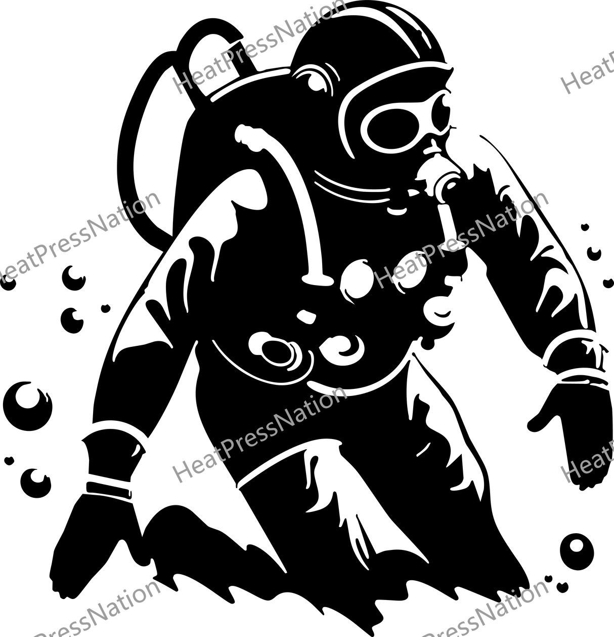 Scuba Diver Vector Design - HeatPressNation