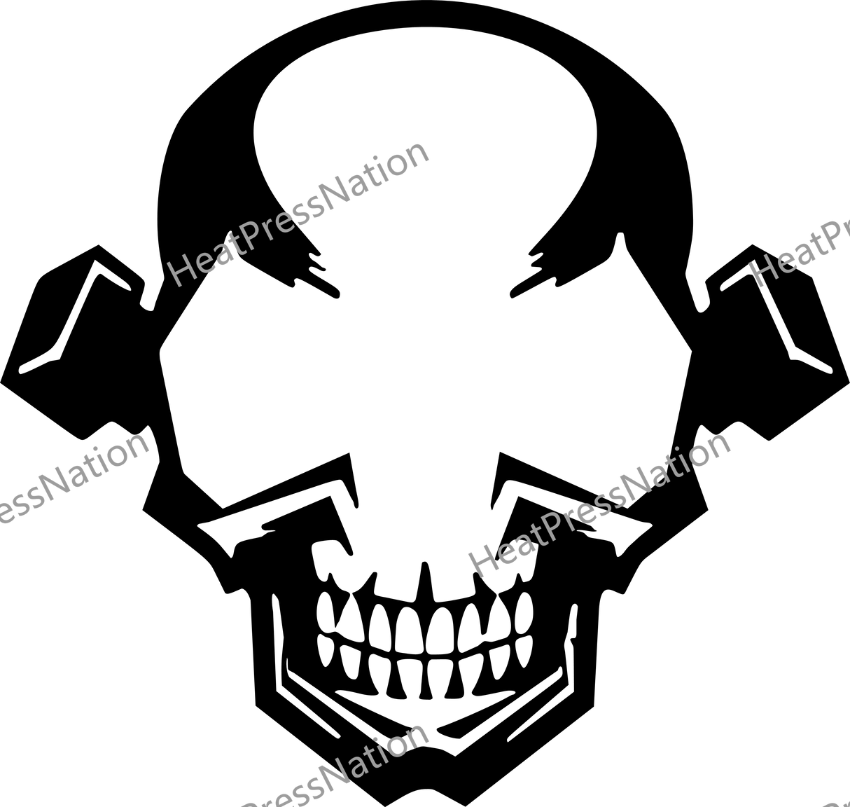 No Eyed Skull Vector Design - HeatPressNation