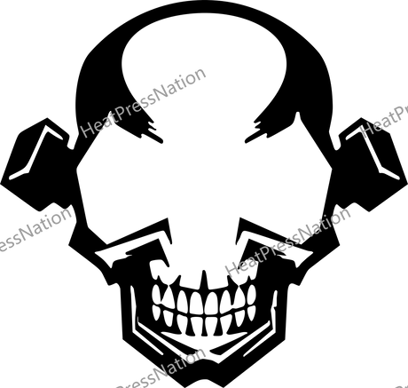 No Eyed Skull Vector Design - HeatPressNation