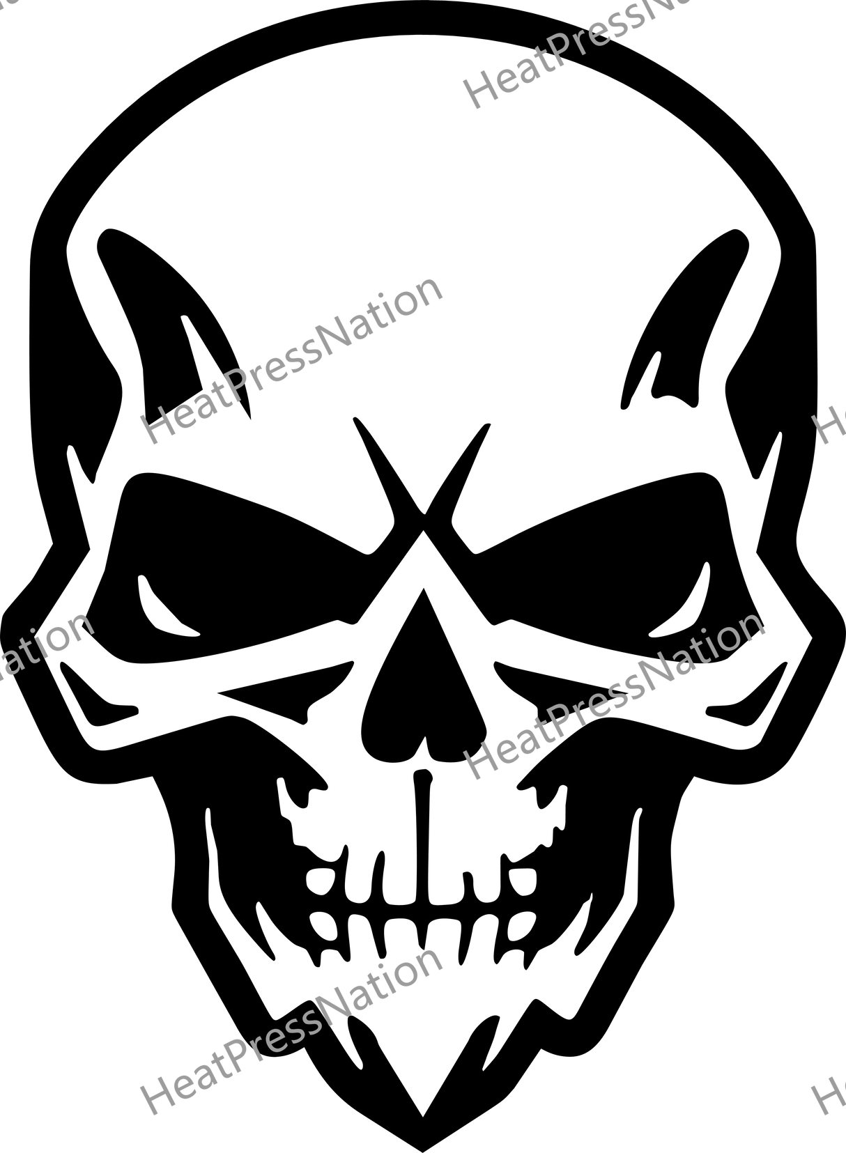 Detailed Skull Vector Design - HeatPressNation