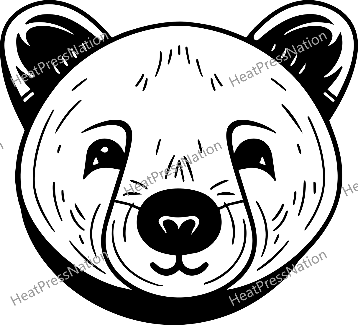 Happy Bear Vector Design - HeatPressNation