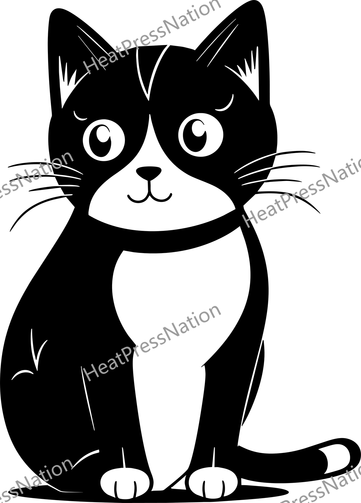 Viewing Cat Vector Design - HeatPressNation