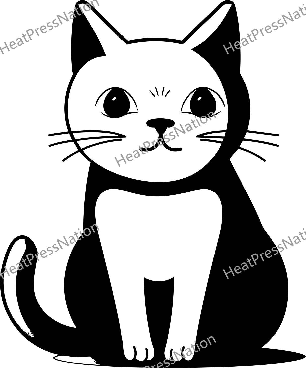 Cat shadow Vector Design - HeatPressNation