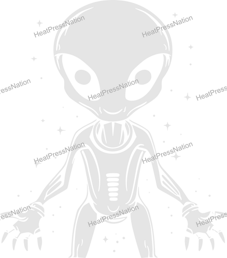 Standing Alien Vector Design - HeatPressNation