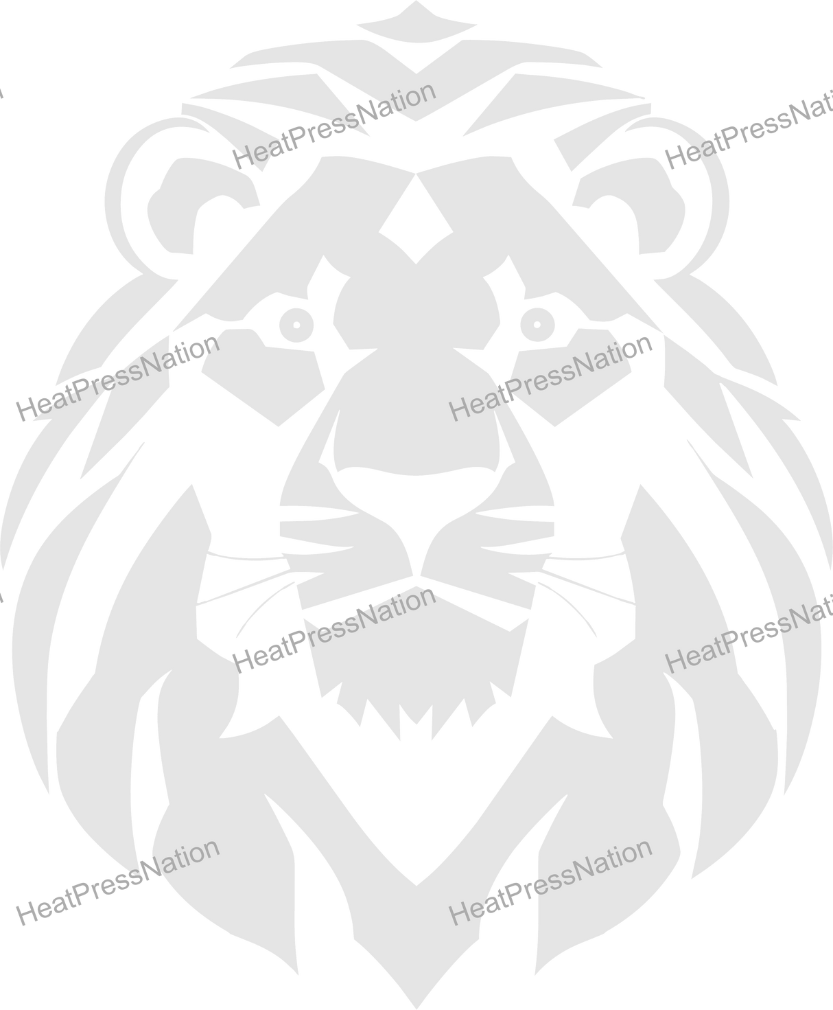 Light Lion Head Vector Design - HeatPressNation