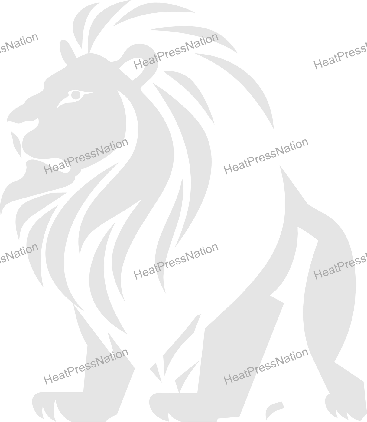Light Lion Standing Vector Design - HeatPressNation