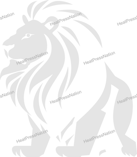 Light Lion Standing Vector Design - HeatPressNation