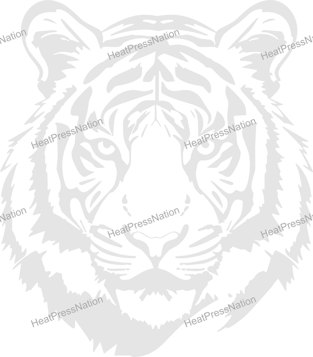Light Tiger Vector Design - HeatPressNation
