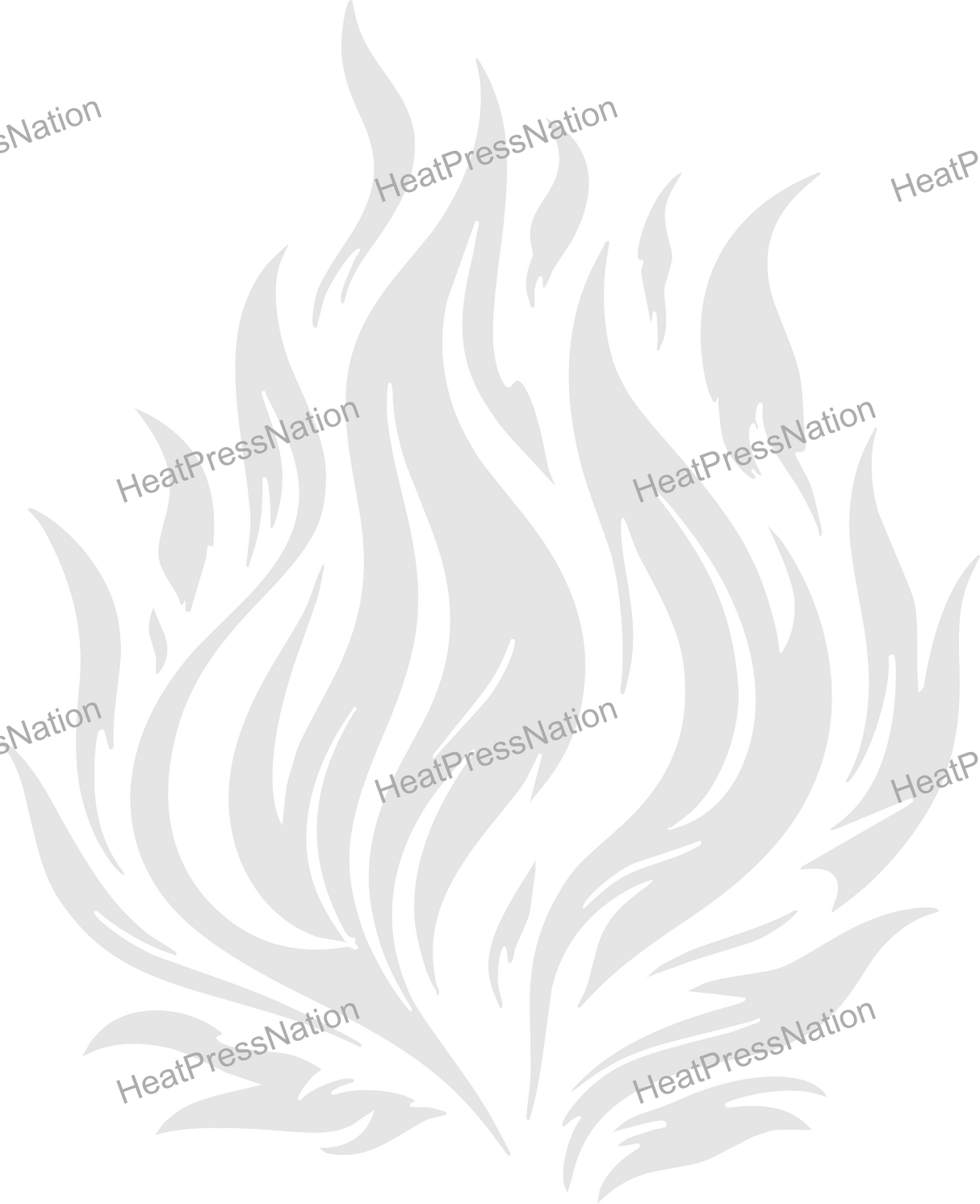 Large Flame Vector Design - HeatPressNation