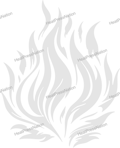 Large Flame Vector Design - HeatPressNation