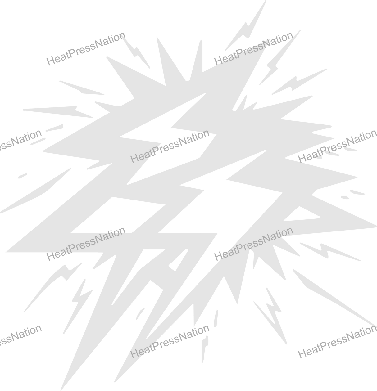 Shock Lightning Bolt Vector Design - HeatPressNation