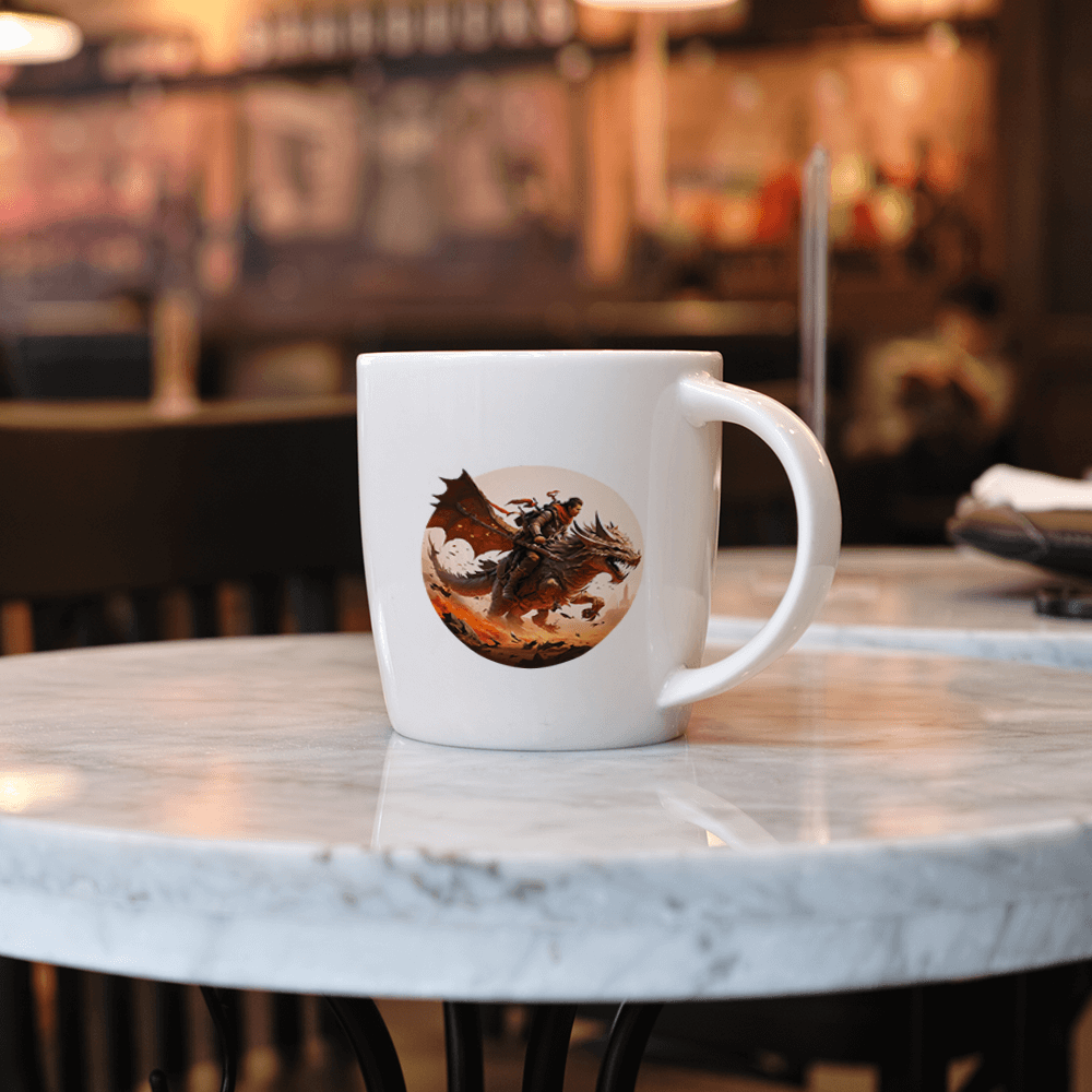 Warrior Riding Dragon Design - HeatPressNation