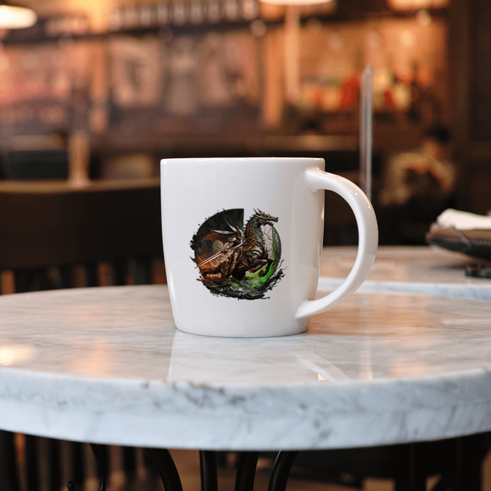 Sword Warrior on Dragon Design - HeatPressNation