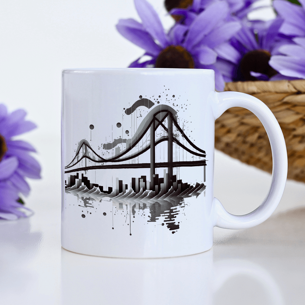 Monochrome Long Bridge Design - HeatPressNation