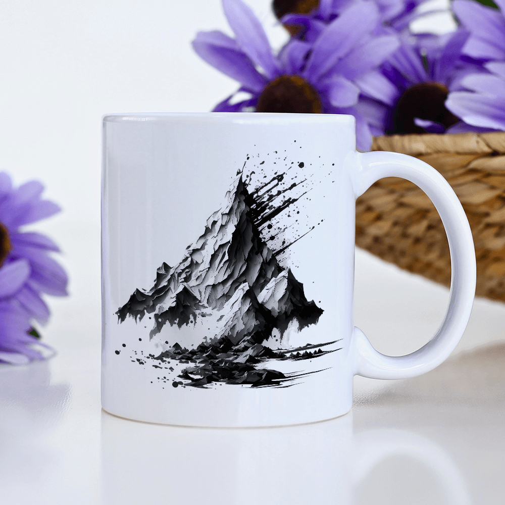 Monochrome Mountain Design - HeatPressNation