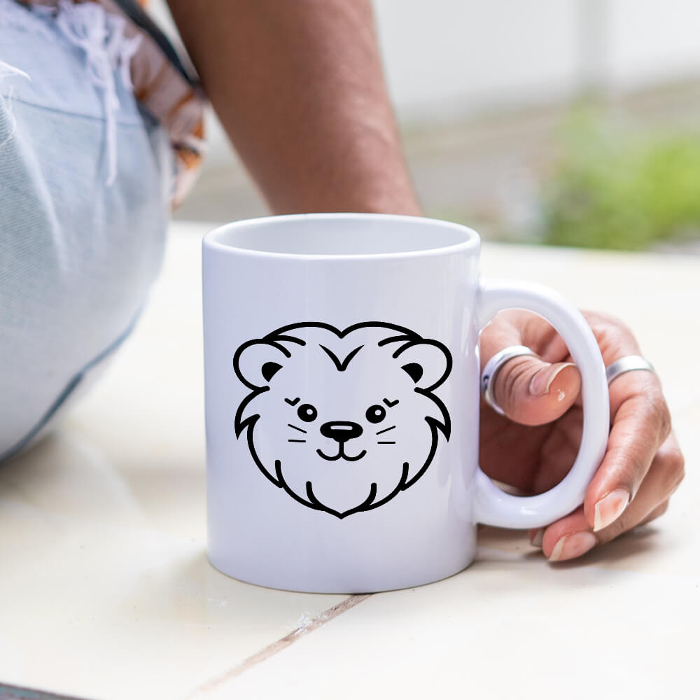 Simplistic Lion Head Vector Design - HeatPressNation