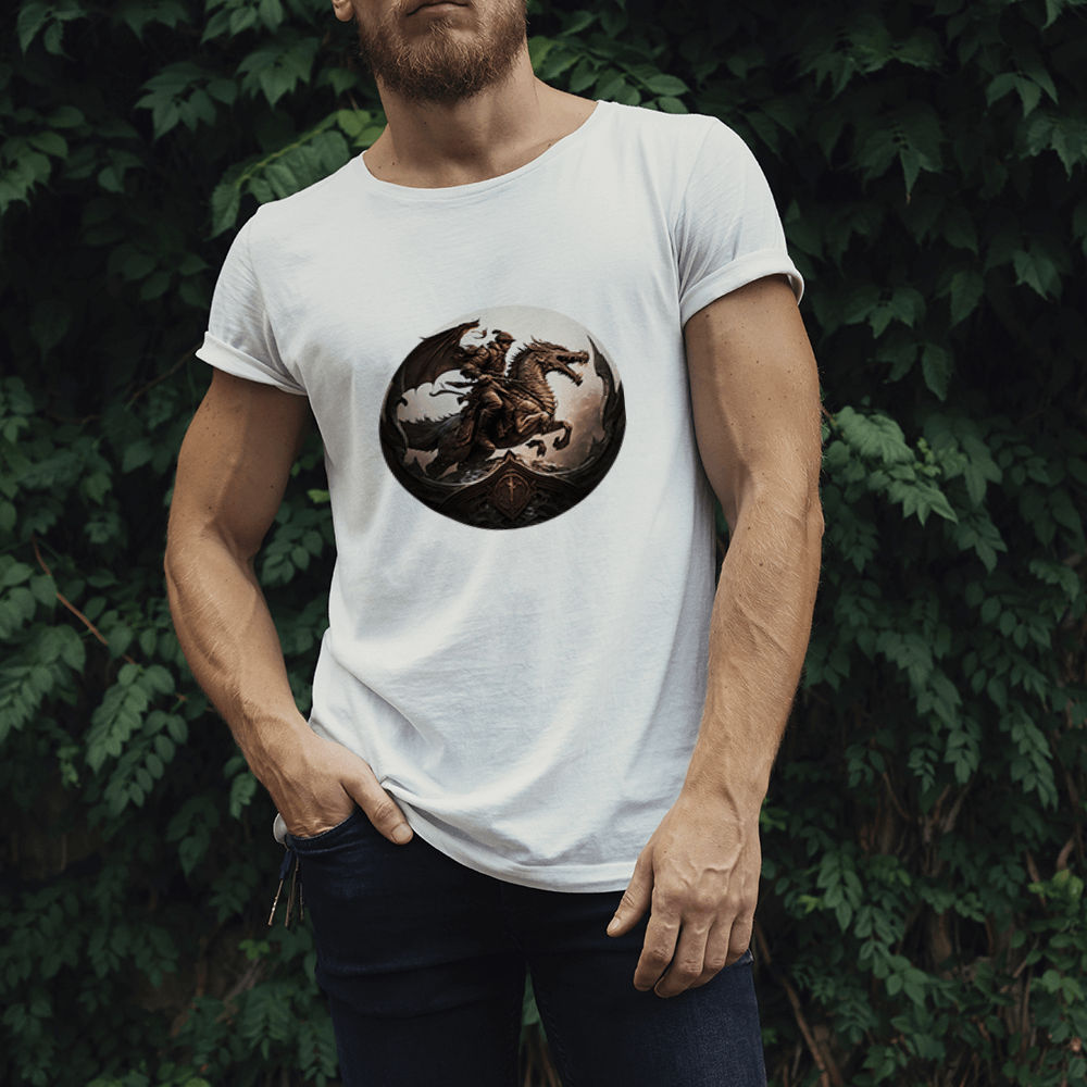 Dragon Warrior Badge Design - HeatPressNation