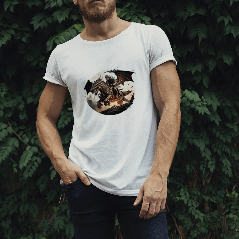 Dragon Riding Warrior Design - HeatPressNation