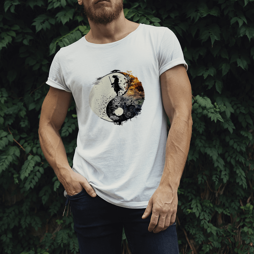 Samurai Ying Yang Design - HeatPressNation