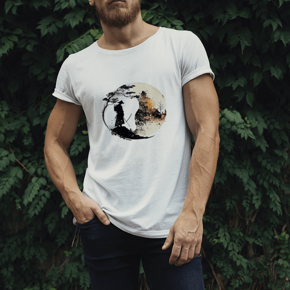 Samurai-Wald-Abzeichen-Design