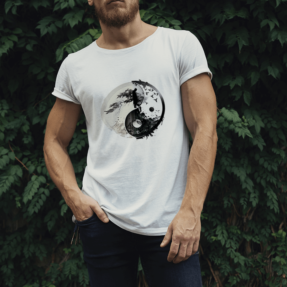 Monk Ying Yang Design - HeatPressNation