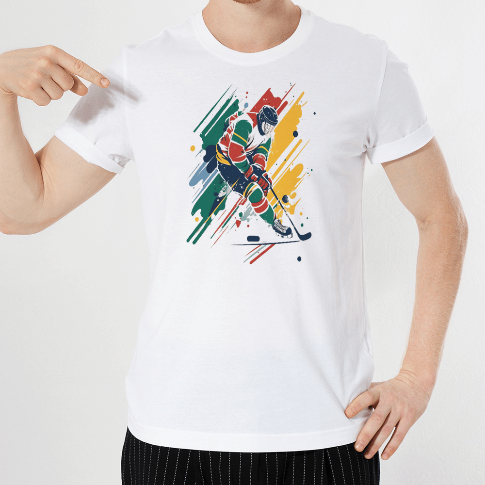 Splatter Hockey Player Design - HeatPressNation