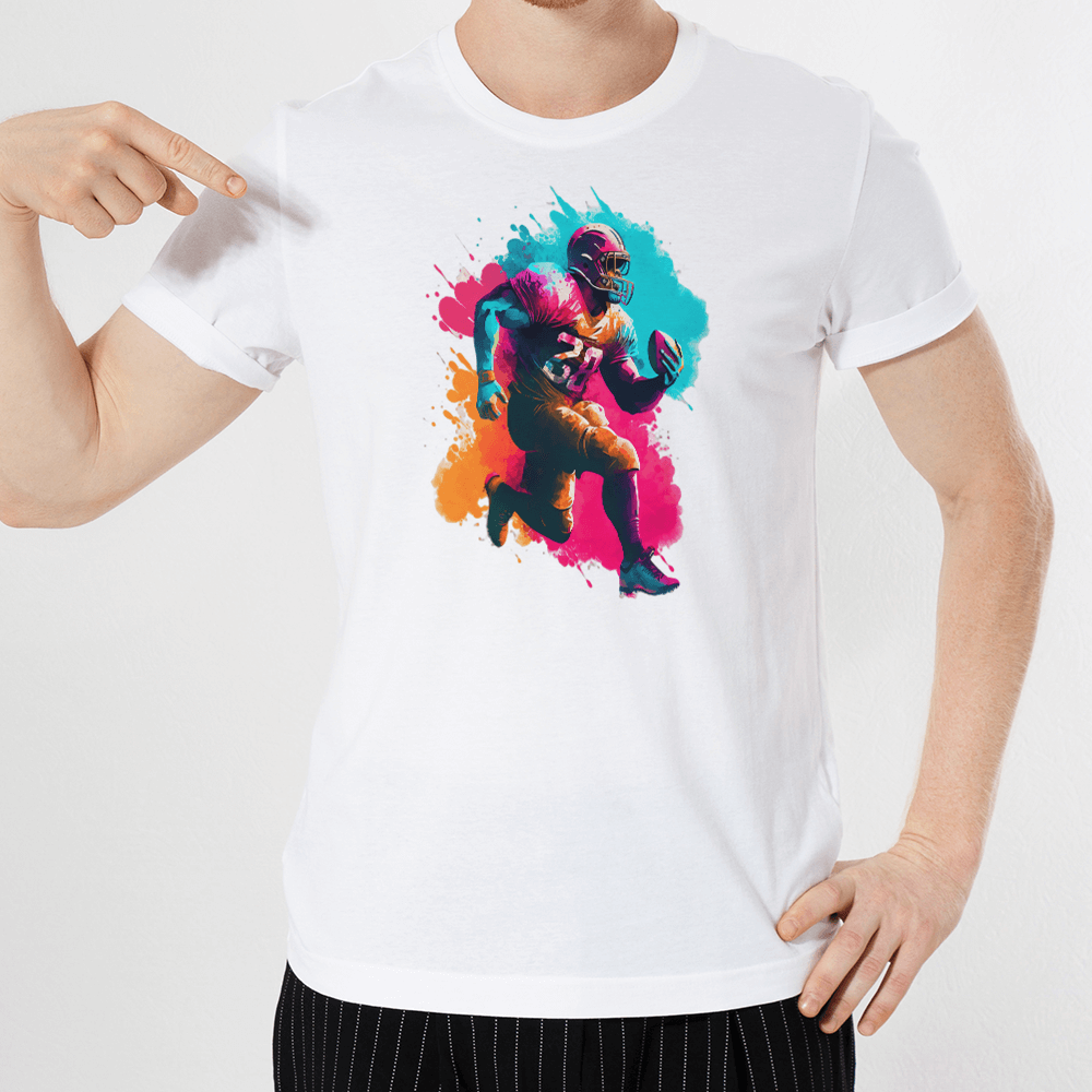 Splatter Football Player Design - HeatPressNation