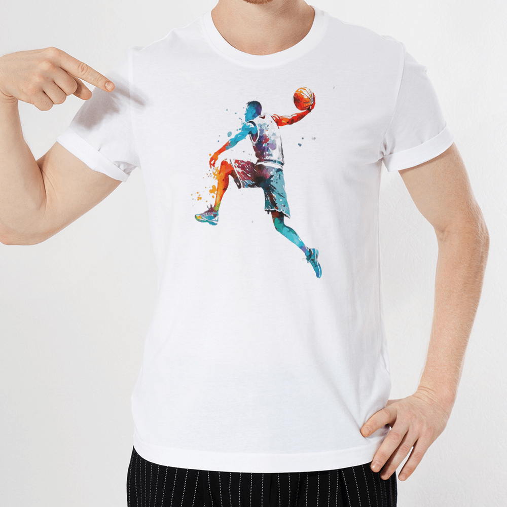 Splatter Basketball Jumping Design - HeatPressNation